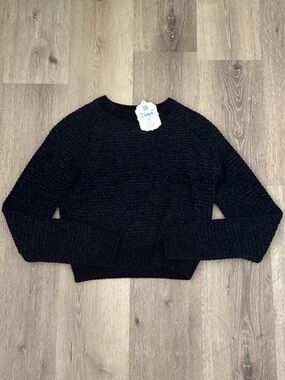 Altar'd State Black Chunky Crewneck Sweater